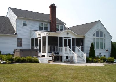 Screened-in porch with platform deck